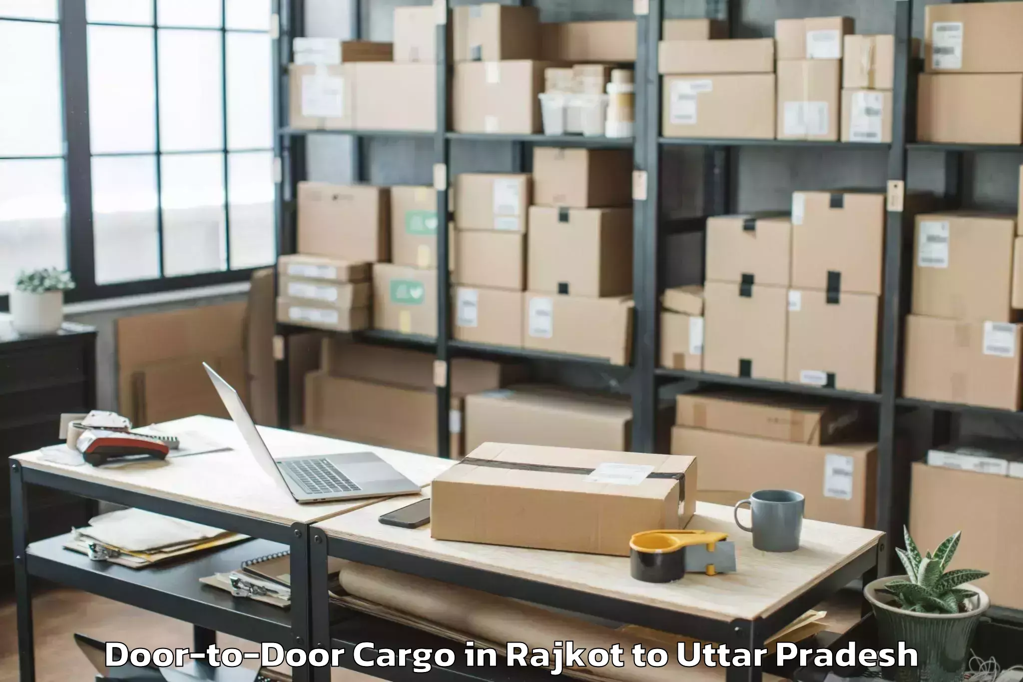 Hassle-Free Rajkot to Etah Door To Door Cargo